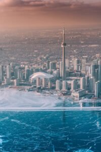 Aerial Photo of City Near Coastline